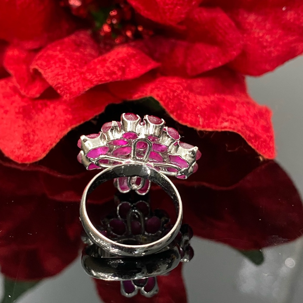 925 Sterling Silver Ruby Ring - image 4
